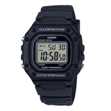 Casio Sports Digital Herren Uhr Schwarz W-218H-1AVEF