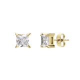 Stainless steel goldplated herenoorknoppen met zirkonia
