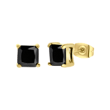 Stainless steel goldplated herenoorknoppen met zirkonia