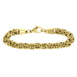 Armband, Edelstahl, vergoldet, mit Königsgliedern
