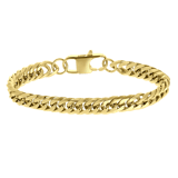 Stainless steel goldplated herenschakelarmband