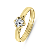 Damenring, 375 Gelbgold, mit Zirkonia