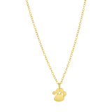 Zilveren goldplated kinderketting met hanger hondenpoot