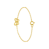 Zilveren goldplated kinderarmband vlinder