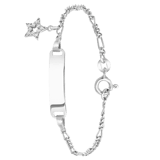 Kinderarmband, 925 Silber, Stern, Zirkonia in Weiß