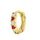 Zilveren goldplated kinderoorringen zirkonia