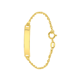 Kinderarmband, 925 Silber, vergoldet, Plättchen, Singapur