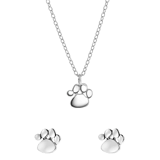 Kinder-Schmuckset, 925 Silber, Hundepfote