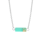 Turquoise stainless steel ketting