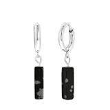 LuLu Jewels stainless steel oorringen met black jasper voor dames