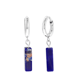 Ohrringe, Edelstahl, Lapislazuli