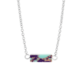 Purple Jasper en Turquoise stainless steel ketting