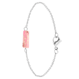 Armband, Edelstahl, Opal in Pink