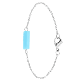 Aquamarine stainless steel armband