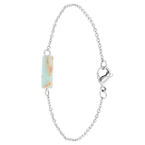Armband, Edelstahl, heller Türkis