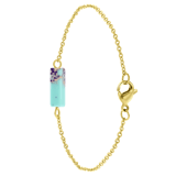 Armband, Edelstahl, vergoldet (585 Gold), J. Türkis