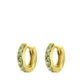 Zilveren goldplated oorringen met geboortesteen voor dames