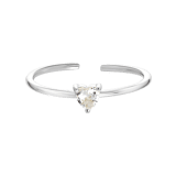 Zilveren ring Love month stone hart