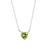 Halskette, 925 Silber, Love-Month-Stone, Herz