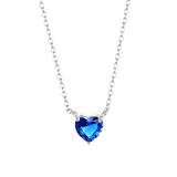 Halskette, 925 Silber, Love-Month-Stone, Herz