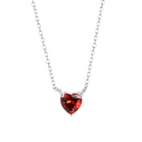 Halskette, 925 Silber, Love-Month-Stone, Herz