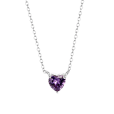 Halskette, 925 Silber, Love-Month-Stone, Herz