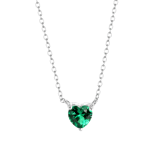 Halskette, 925 Silber, Love-Month-Stone, Herz