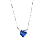 Halskette, 925 Silber, Love-Month-Stone, Herz
