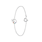 Kinderarmband, 925 Silber, Einhorn, Zirkonia