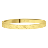 Guess Bangle, Armreif, Edelstahl, vergoldet, 4G-Logo