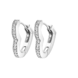 Stainless steel oorringen met zirkonia steentjes voor dames