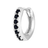 Helix-Piercing, 925 Silber, Zirkonia in Schwarz
