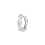 Helix-Piercing, 925 Silber, vergoldet, Zirkonia im Baguetteschliff
