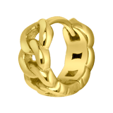 Zilveren goldplated helixpiercing gourmet voor dames