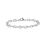 Stainless steel armband met ovale schakels