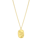 Stainless steel goldplated ketting met hanger munt voor dames