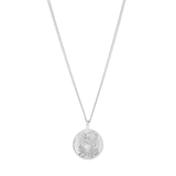Stainless steel ketting met hanger bloemen