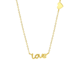 Zilveren goldplated kinderketting met hanger hart