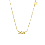 Zilveren goldplated kinderketting met hanger ster