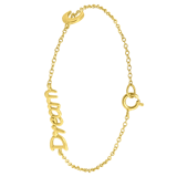 Zilveren goldplated kinderarmband met hanger