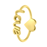 Zilveren goldplated kinderring