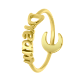 Ring, 925 Silber, vergoldet, Moon-Dream