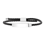 Plattenarmband für Herren, Edelstahl, schwarz