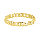 Damenring, 585 Gelbgold, Gourmet-Kettenglied