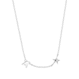 Zilveren ketting letter/stardust