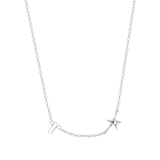 Zilveren ketting letter/stardust