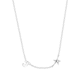 Halskette, 925 Silber, Buchstabe/Stardust