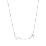Zilveren ketting letter/stardust