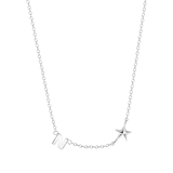 Zilveren ketting letter/stardust