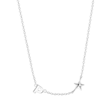 Halskette, 925 Silber, Buchstabe/Stardust